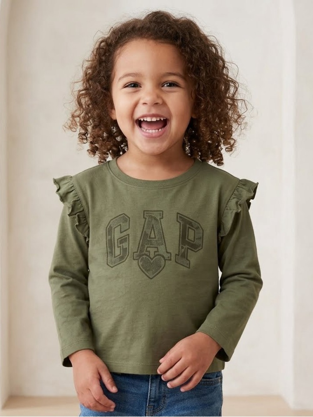 Baby Gap Toddler Girl Green Long Sleeve Shirt 3T